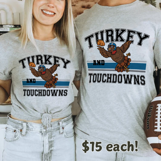 Turkey and Touchdowns Tee
